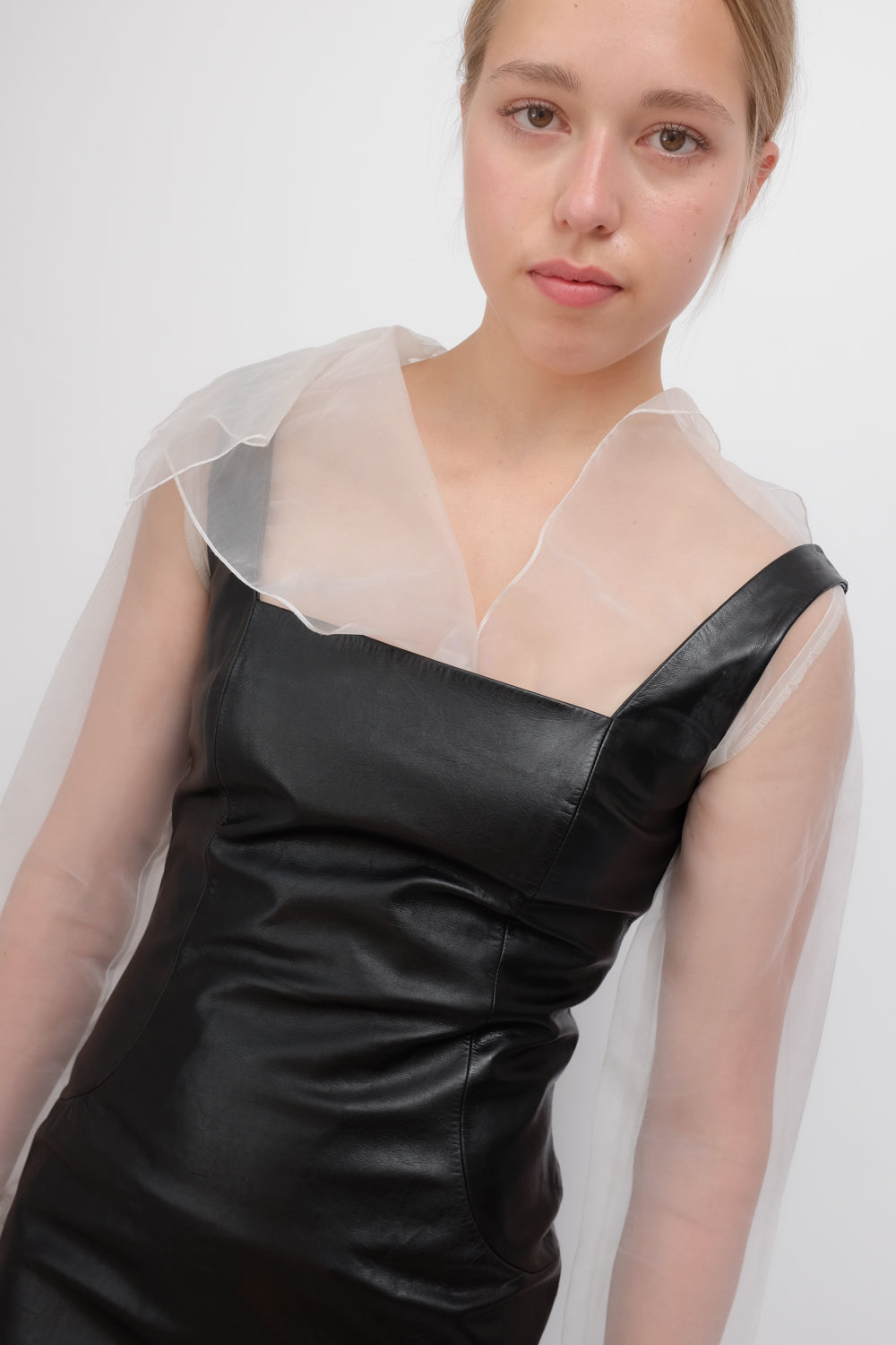 LOEWE BLACK LEATHER DRESS