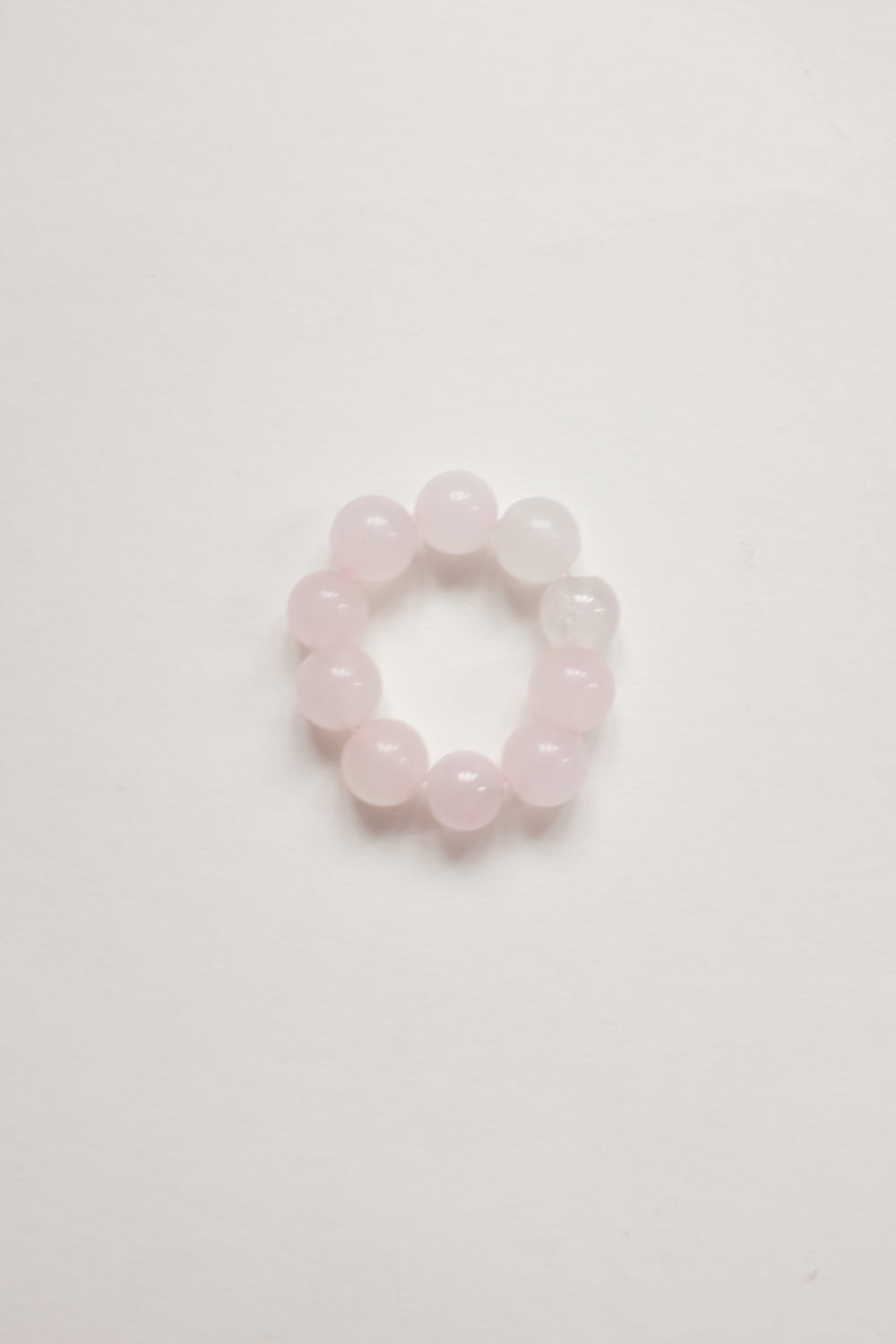 ROSE QUARTZ LOVE STONE PEARL RING