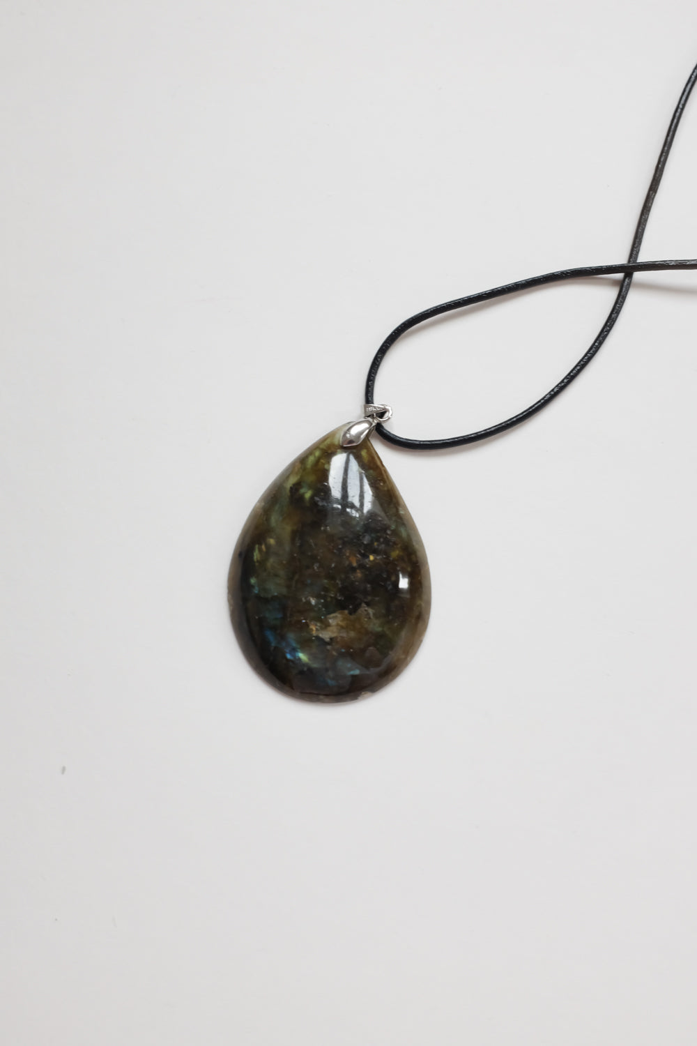 VINTAGE STONE LEATHER NECKLACE