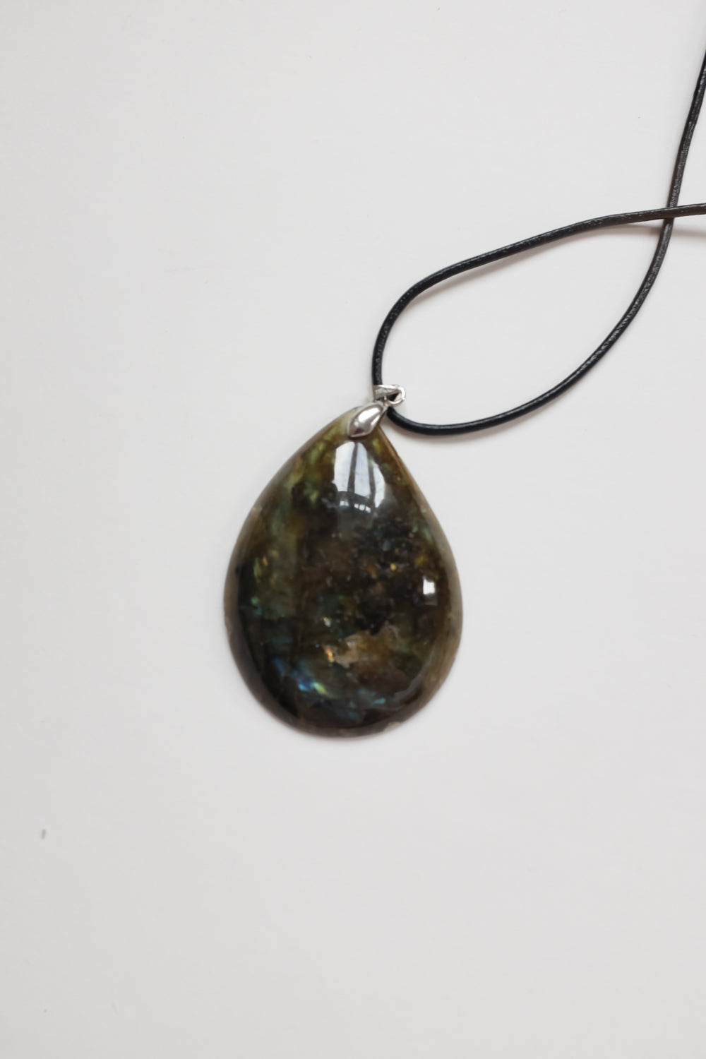VINTAGE STONE LEATHER NECKLACE