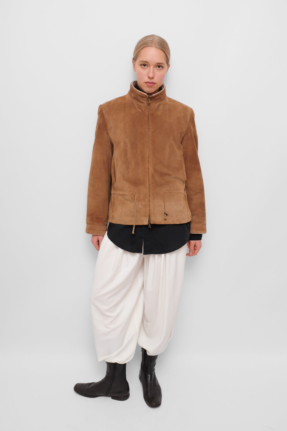 VINTAGE WARM SUEDE LEATHER TEDDY JACKET