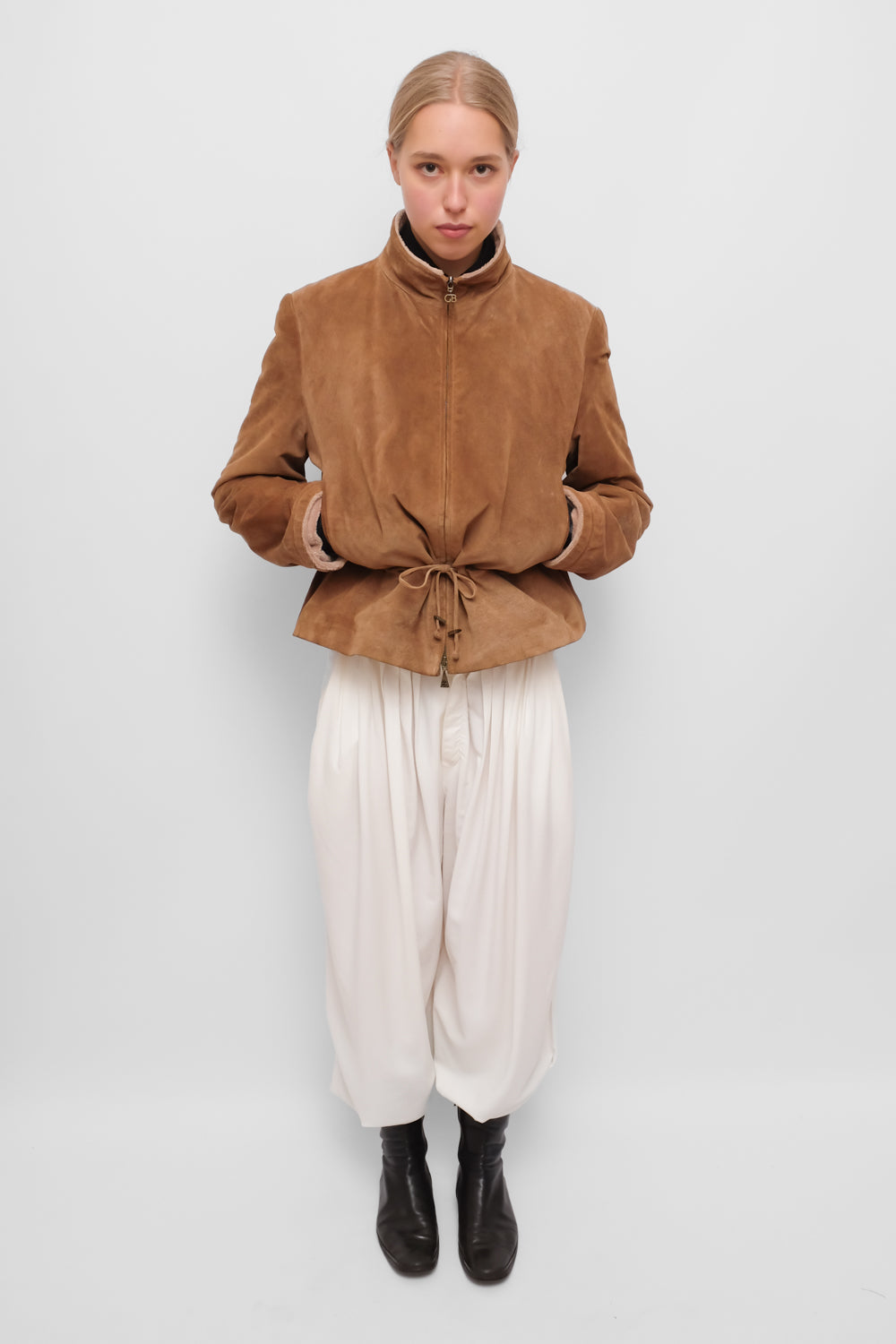 VINTAGE WARM SUEDE LEATHER TEDDY JACKET