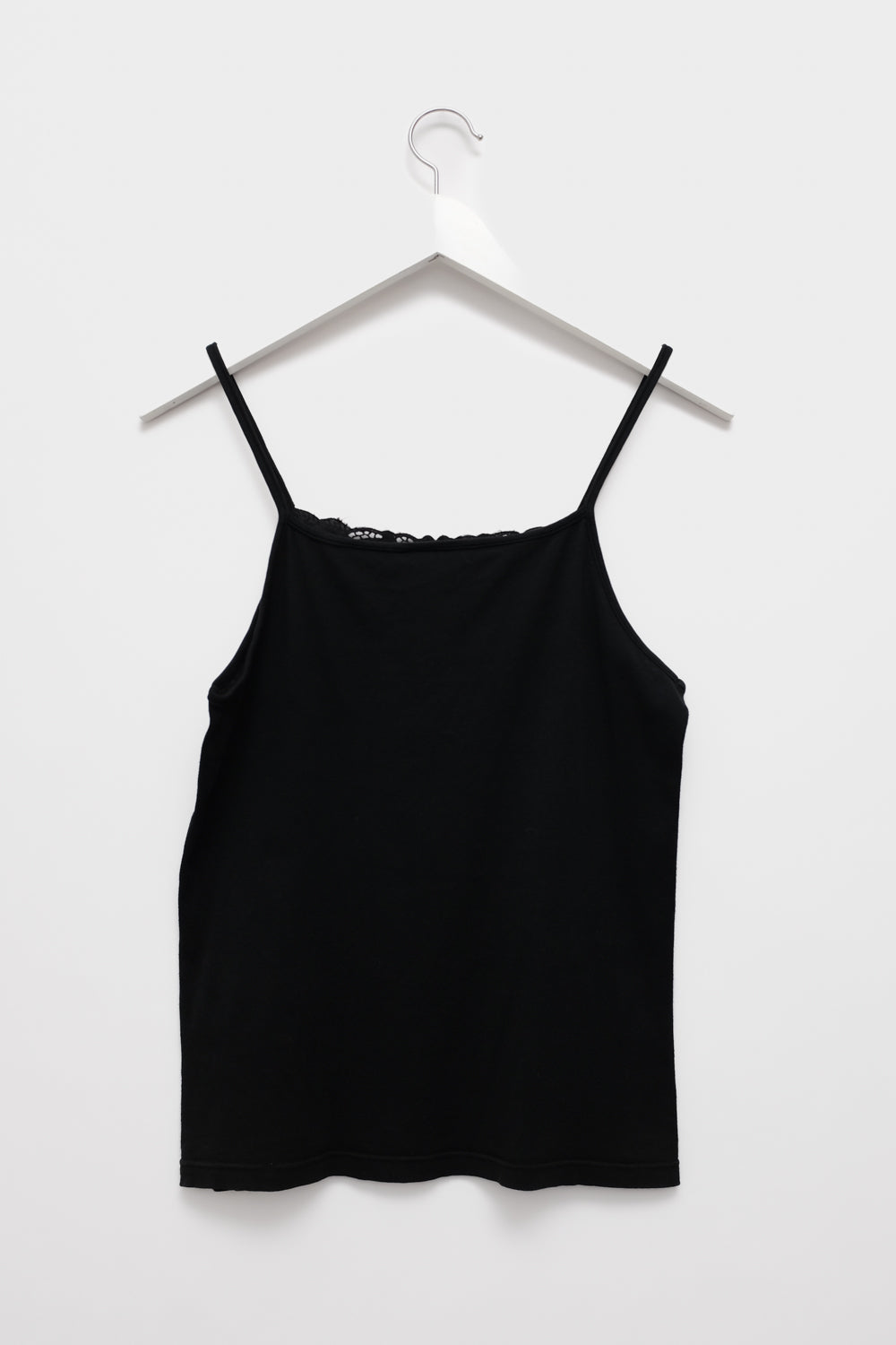 PURE COTTON BLACK LACE SLIP TOP