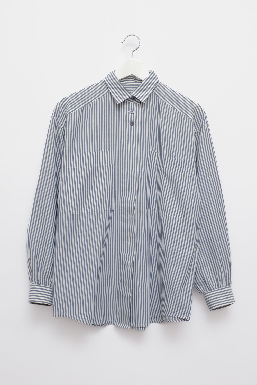 NAVY STRIPED OVERSIZE SHIRT