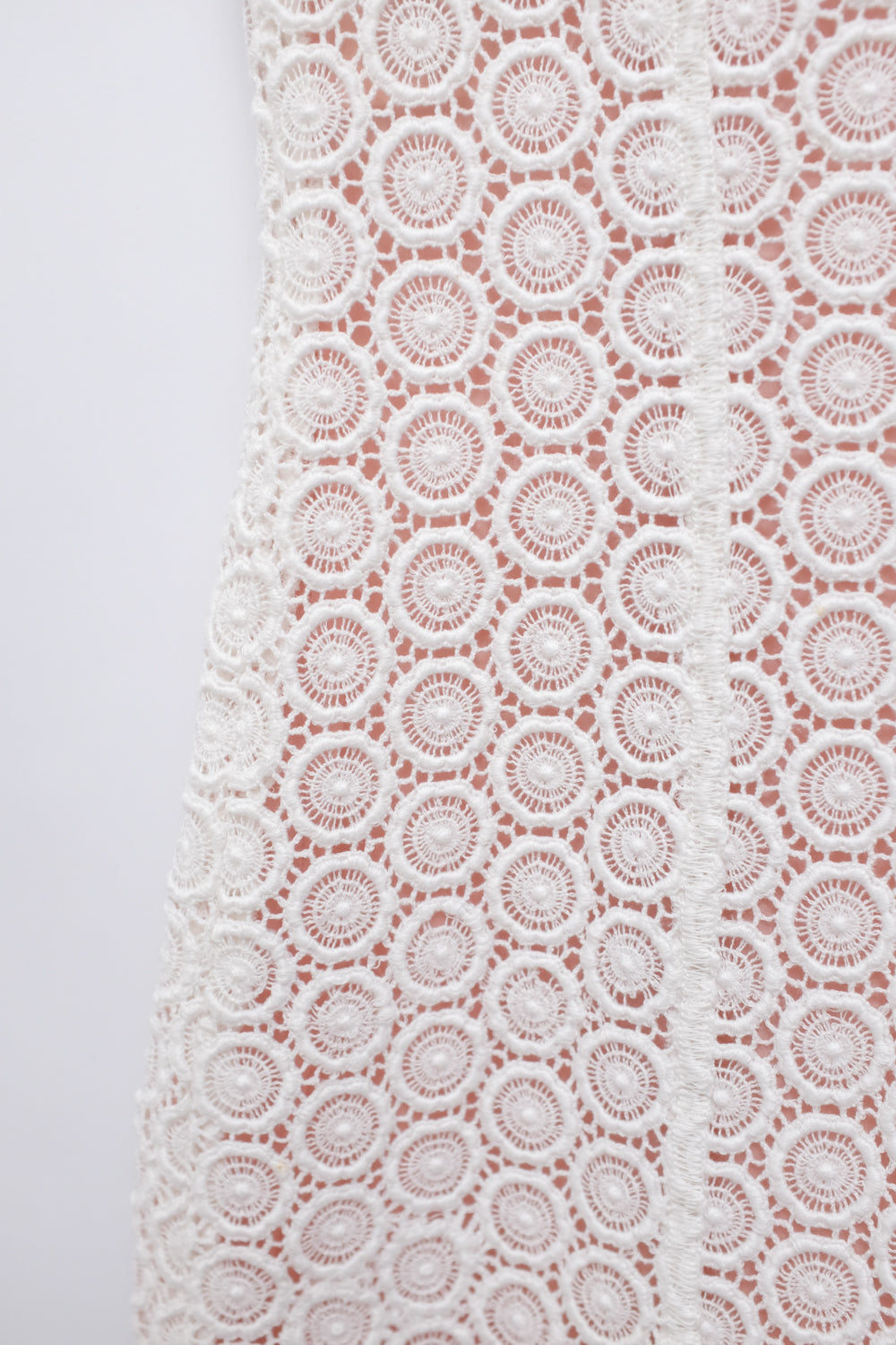 MOSCHINO VINTAGE WHITE ROSE LACE DRESS