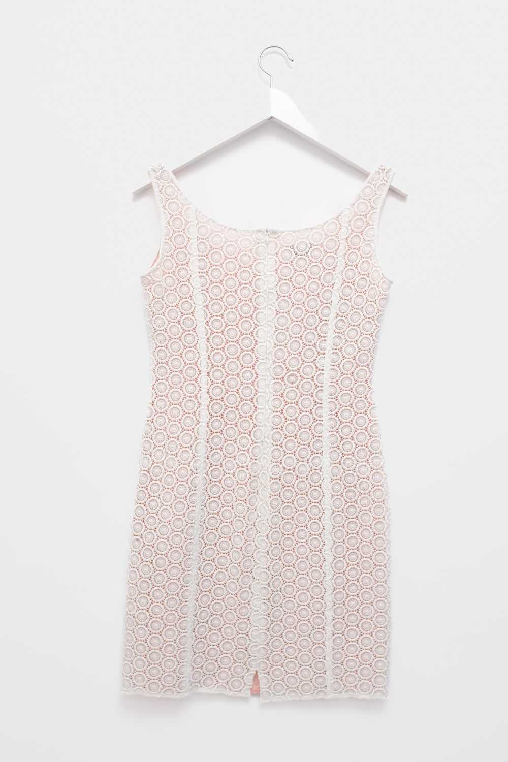 MOSCHINO VINTAGE WHITE ROSE LACE DRESS