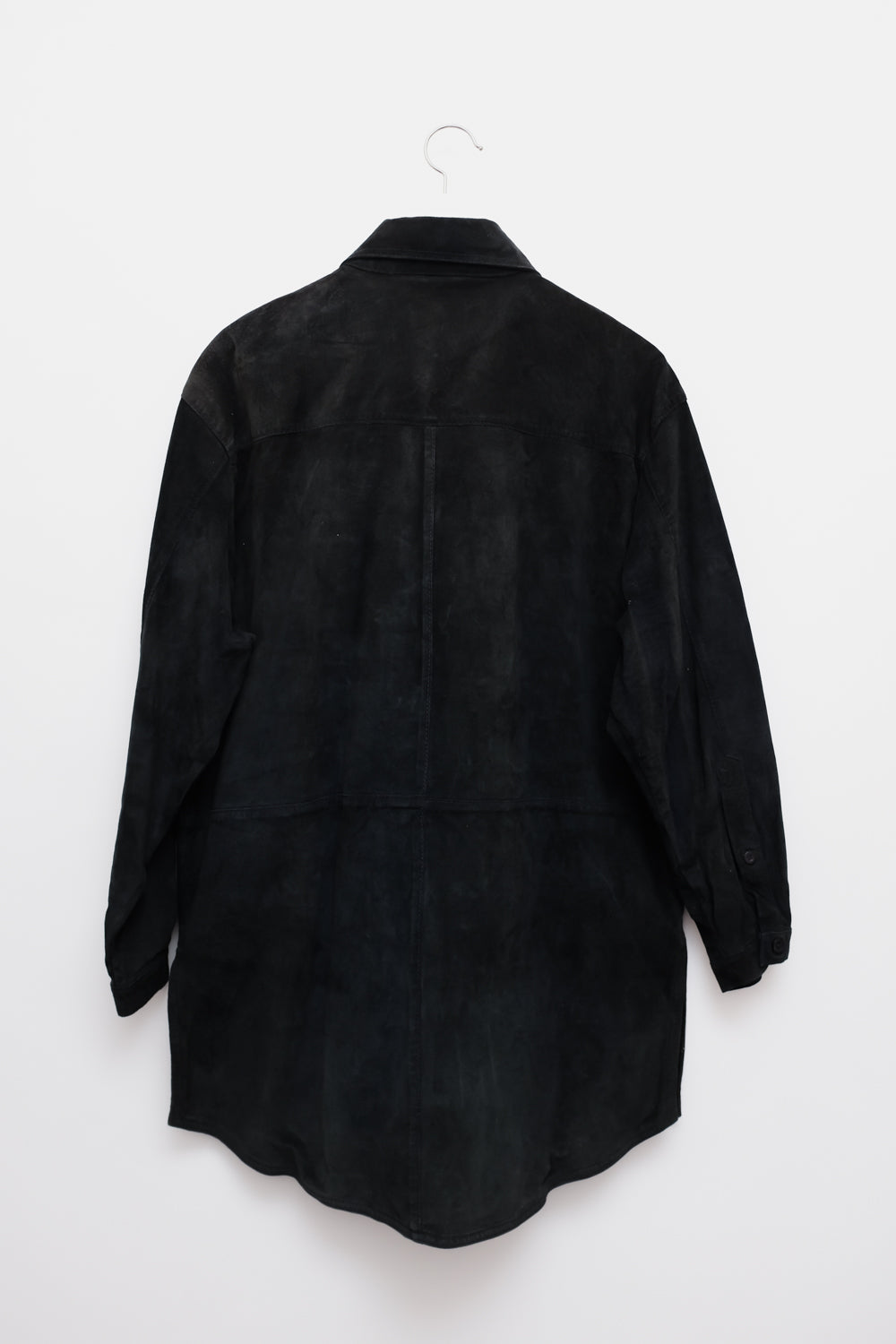 NAVY VINTAGE SUEDE LEATHER OVERSIZE JACKET