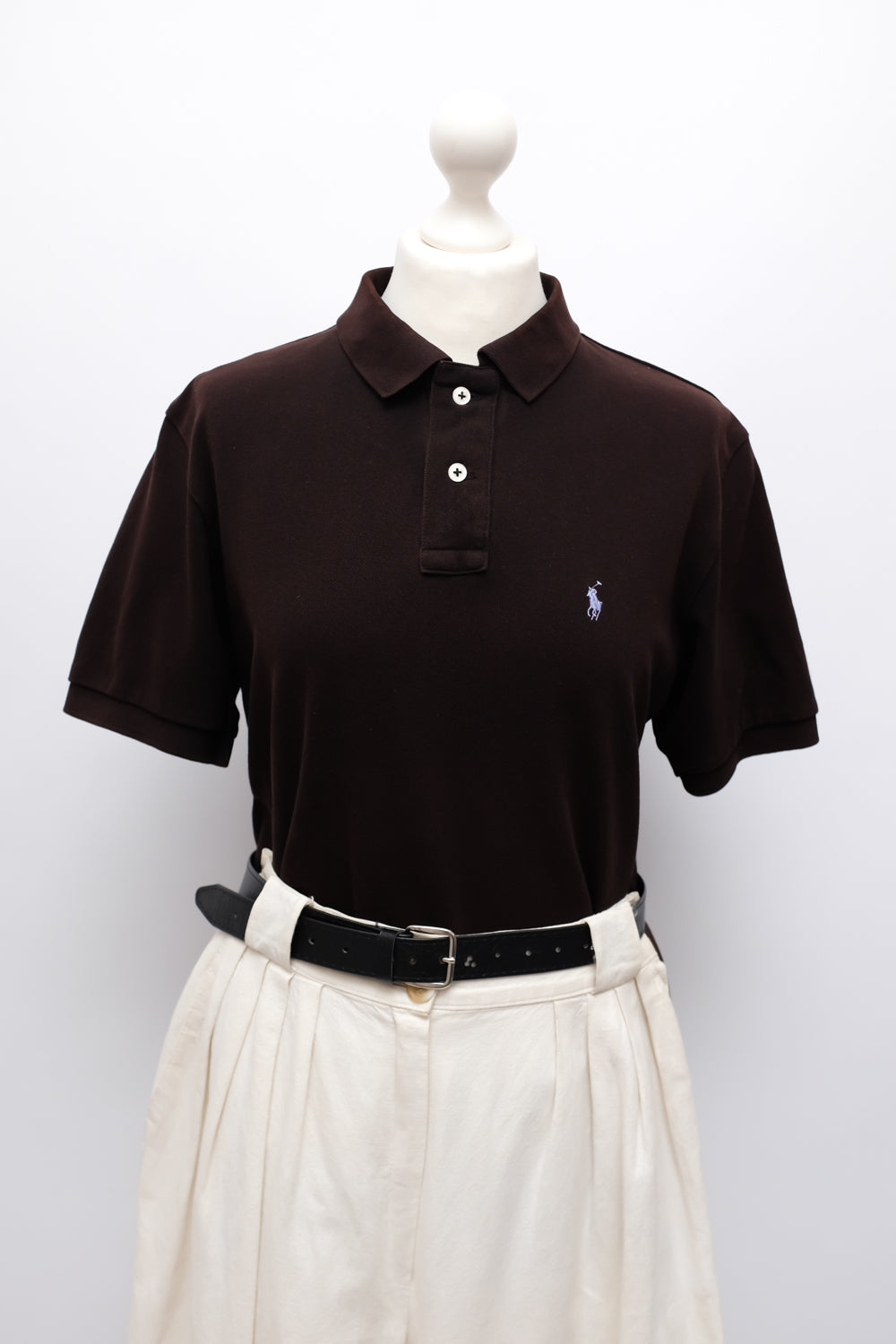 RALPH LAUREN VINTAGE BROWN POLO SHIRT