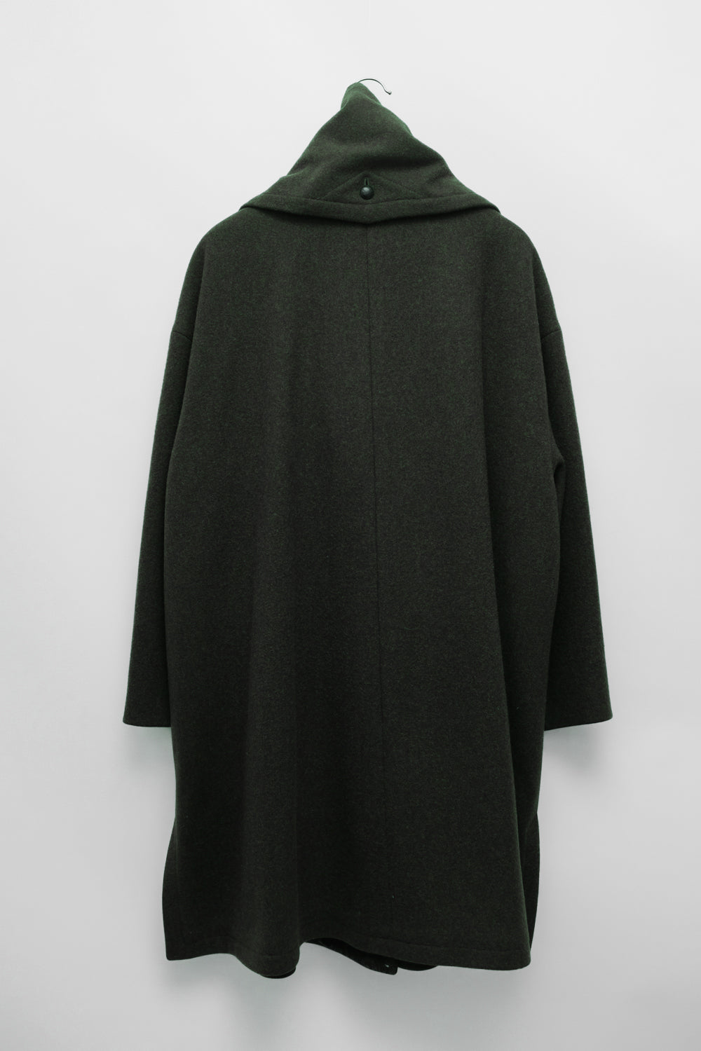 PURE WOOL SCARF GREEN MAXI COAT