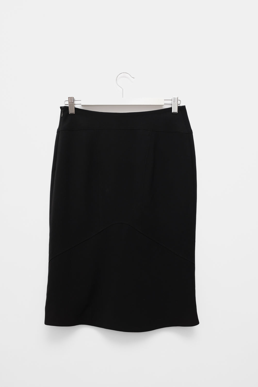 MUGLER VINTAGE BLACK MIDI PENCIL SKIRT