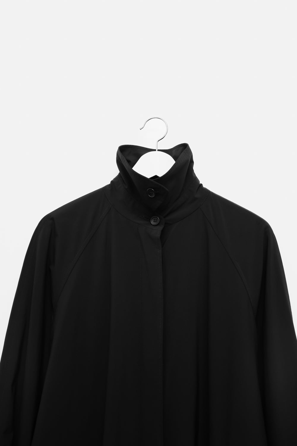 TECHNICAL BLACK RAIN TRENCH COAT