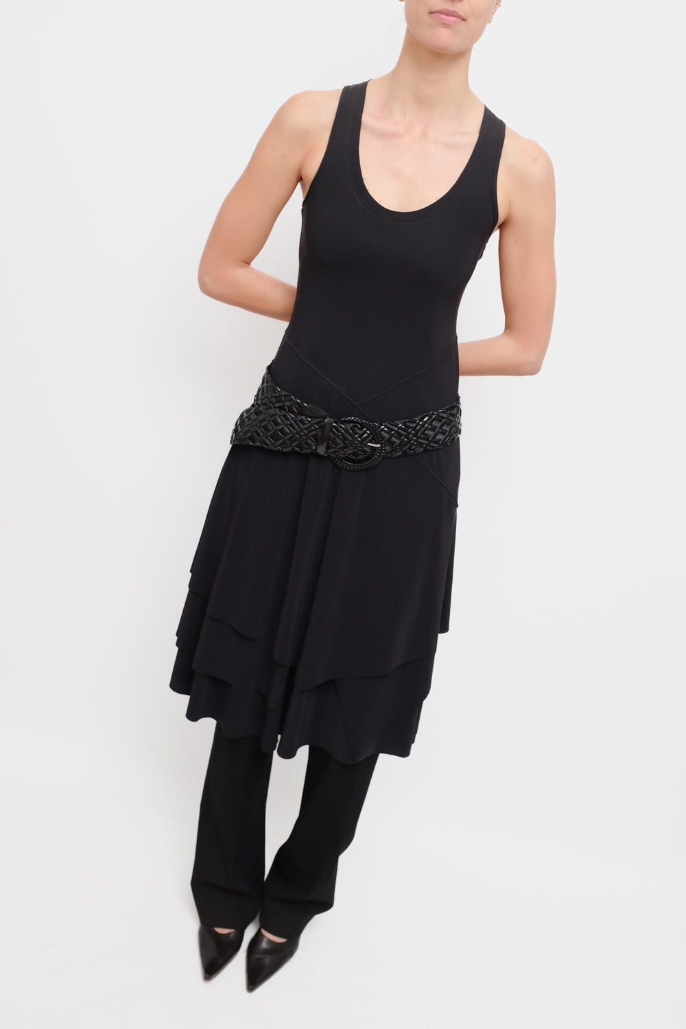 LAYER TANK BLACK SUMMER DRESS