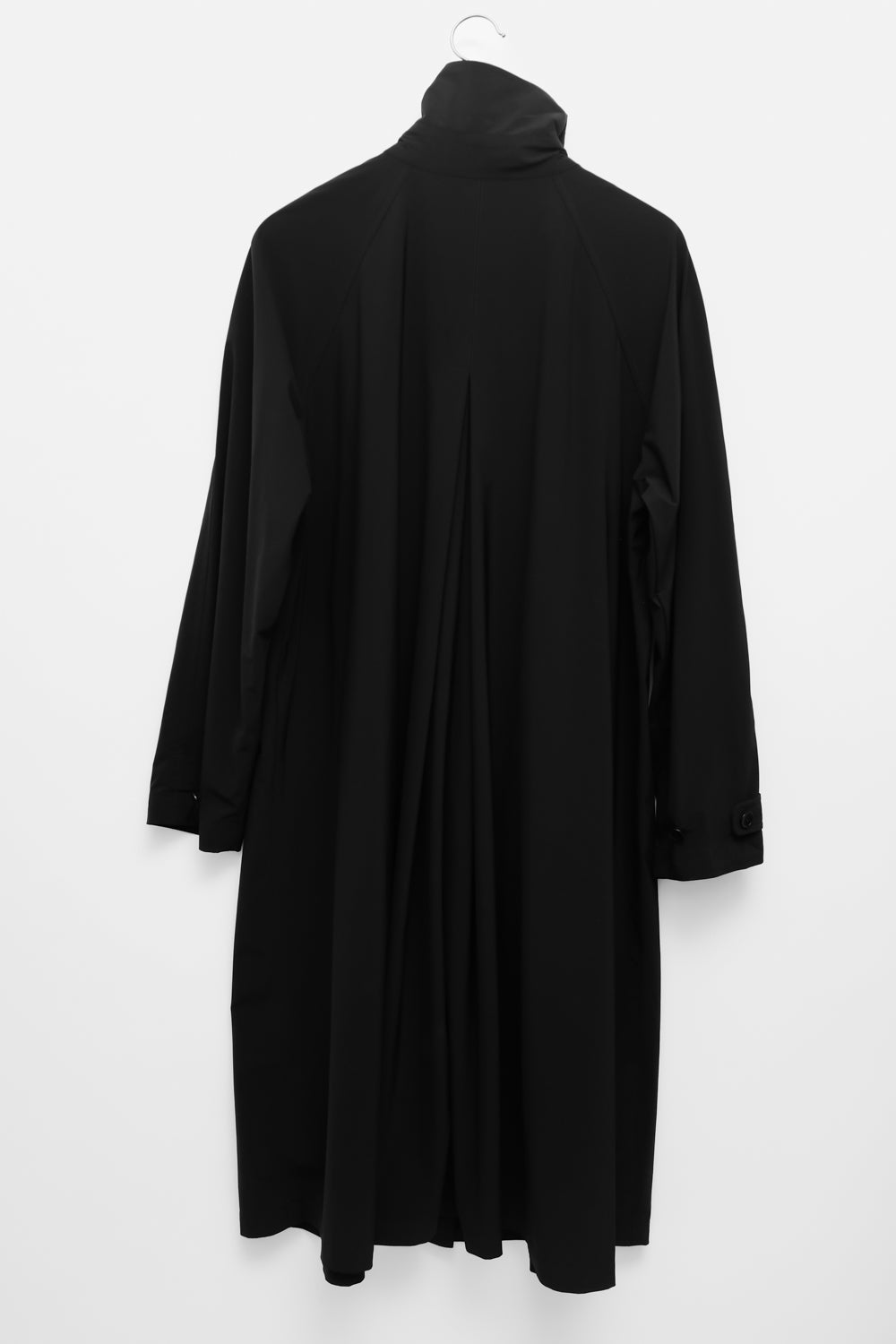 TECHNICAL BLACK RAIN TRENCH COAT