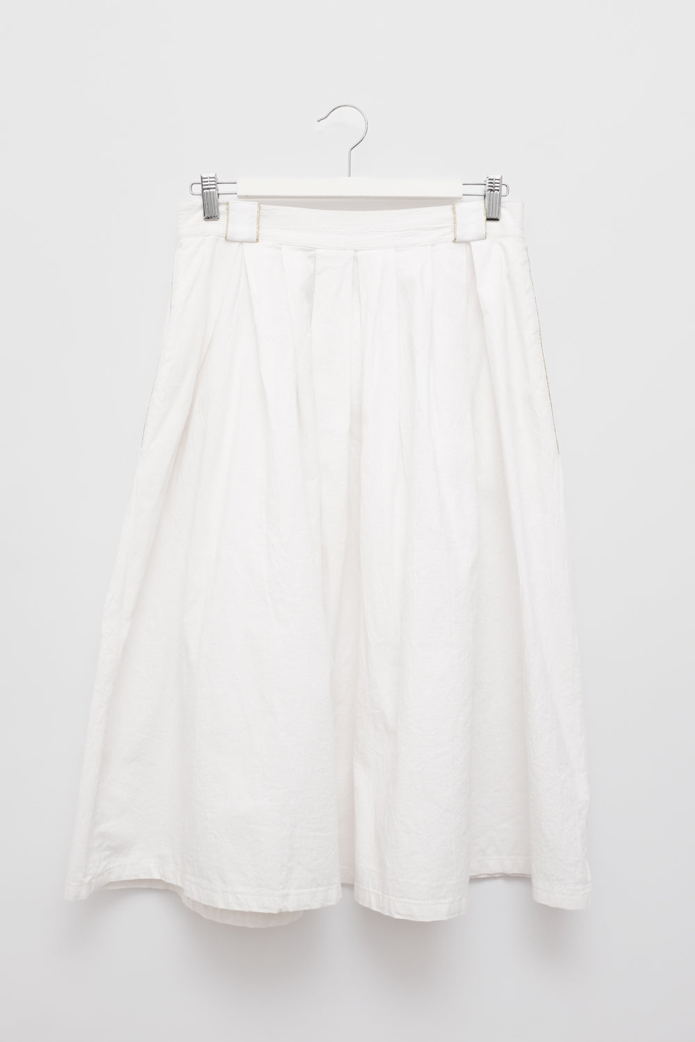 PURE COTTON WHITE PLEATED VINTAGE SKIRT