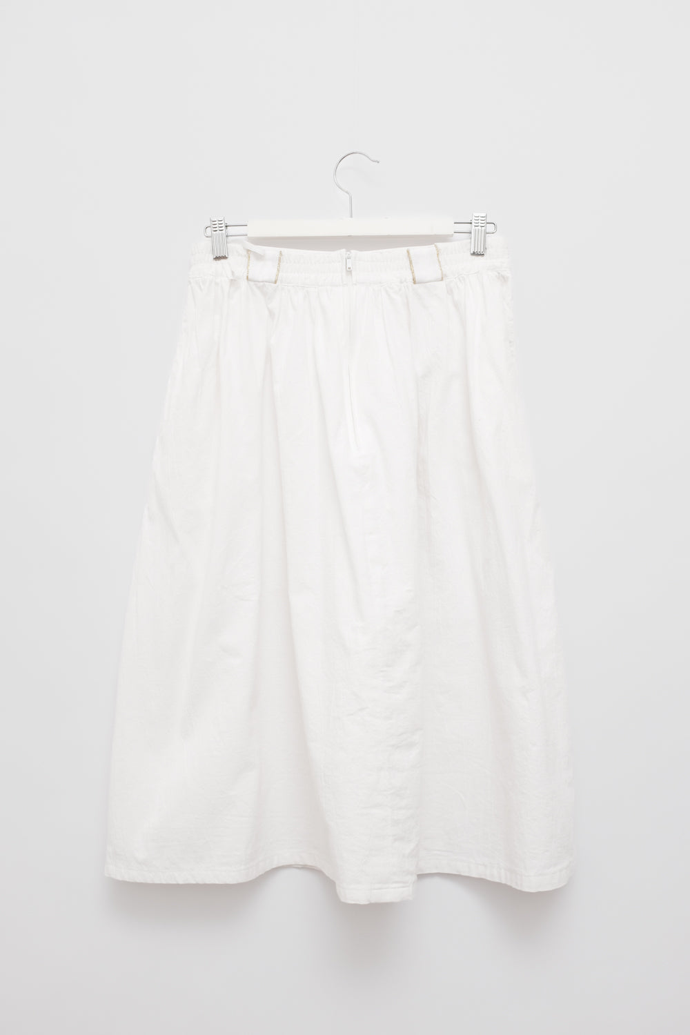 PURE COTTON WHITE PLEATED VINTAGE SKIRT