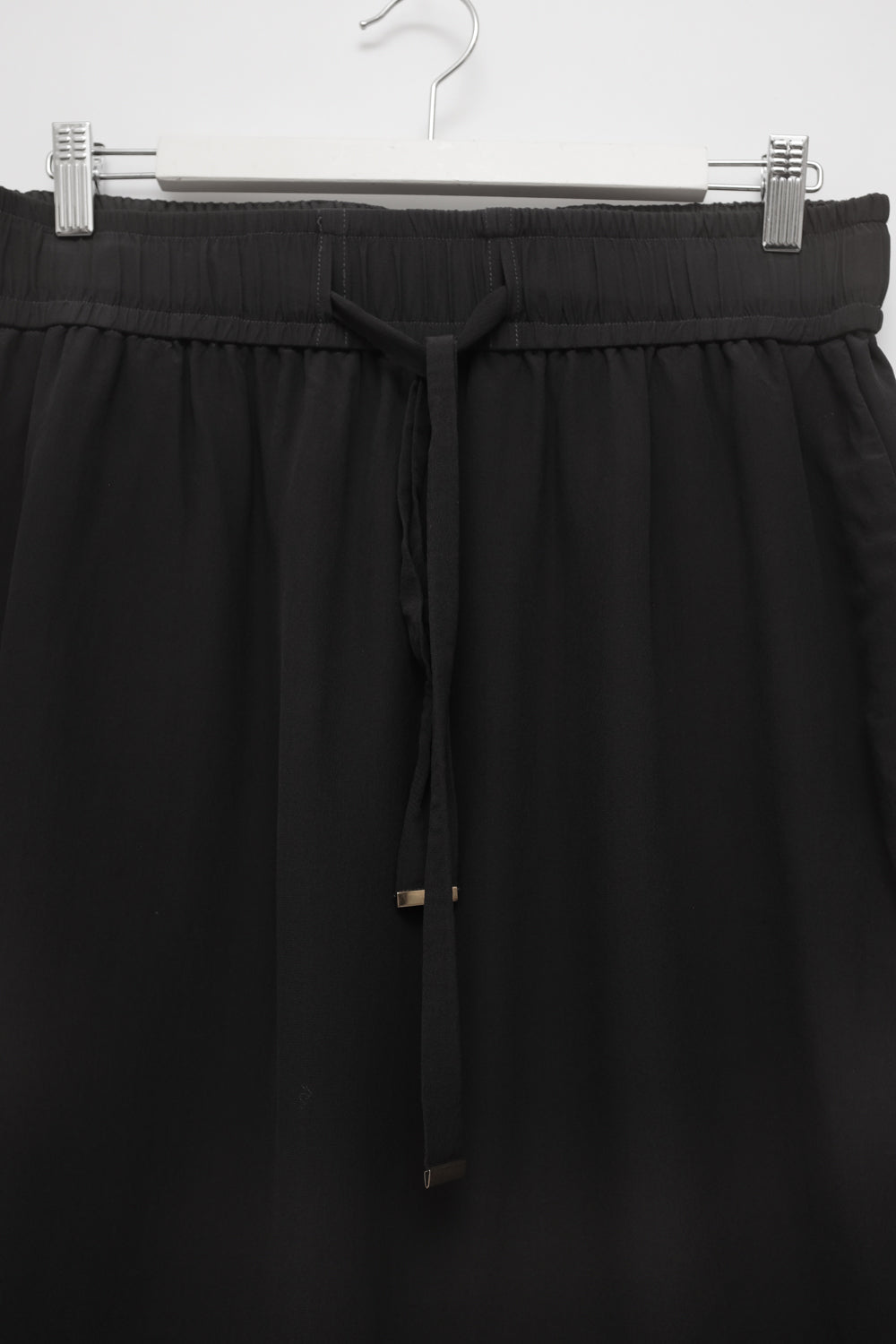 PURE SILK VISCOSE BLACK GREY RELAX SKIRT