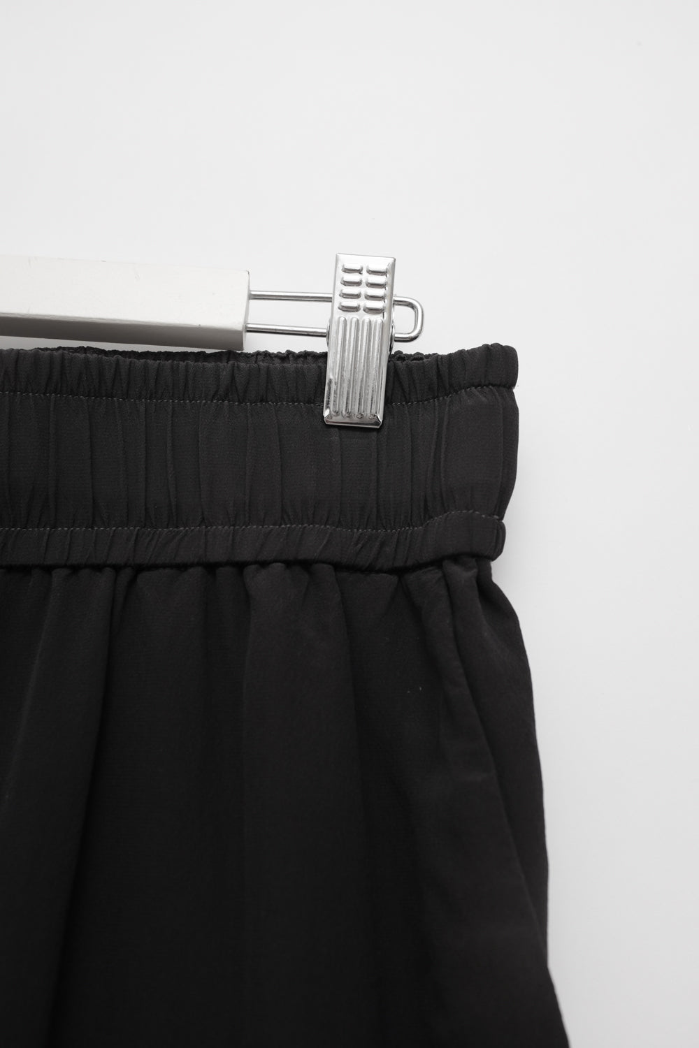 PURE SILK VISCOSE BLACK GREY RELAX SKIRT