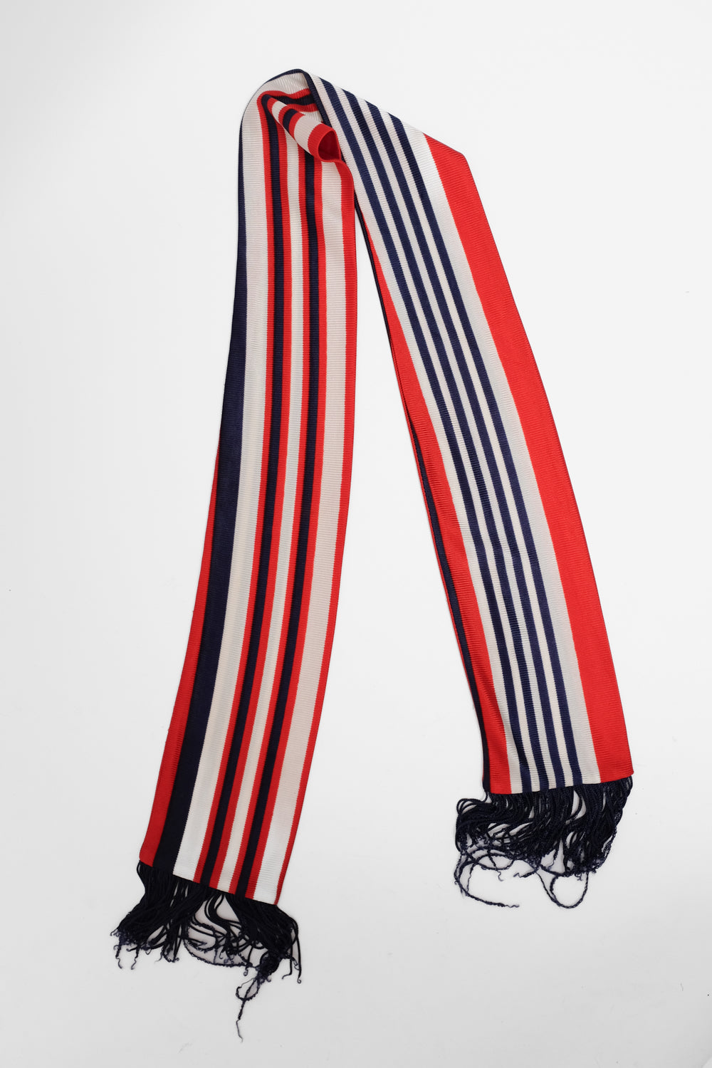 VINTAGE SILKY STRIPED BELT SCARF
