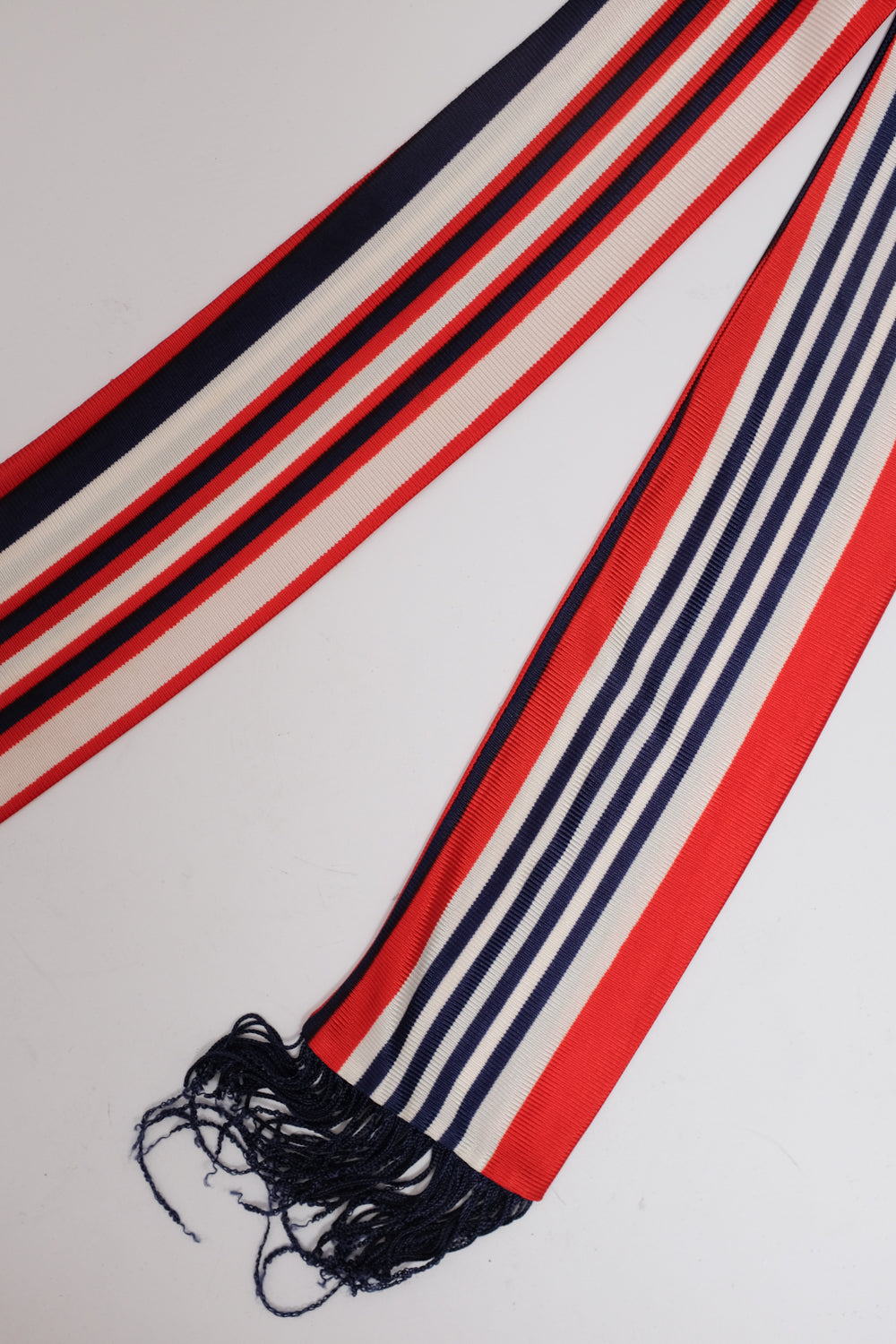 VINTAGE SILKY STRIPED BELT SCARF