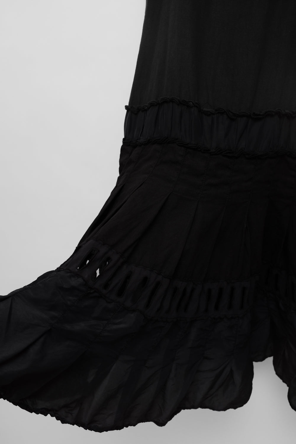 PURE LINEN SILK BLACK SLIP DRESS