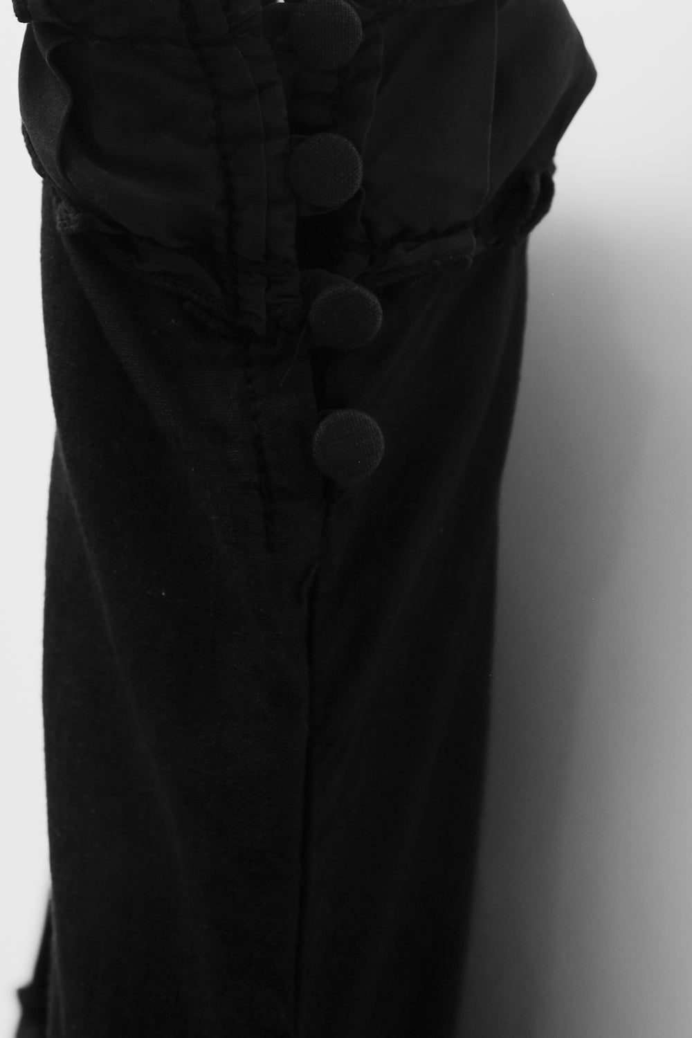 PURE LINEN SILK BLACK SLIP DRESS
