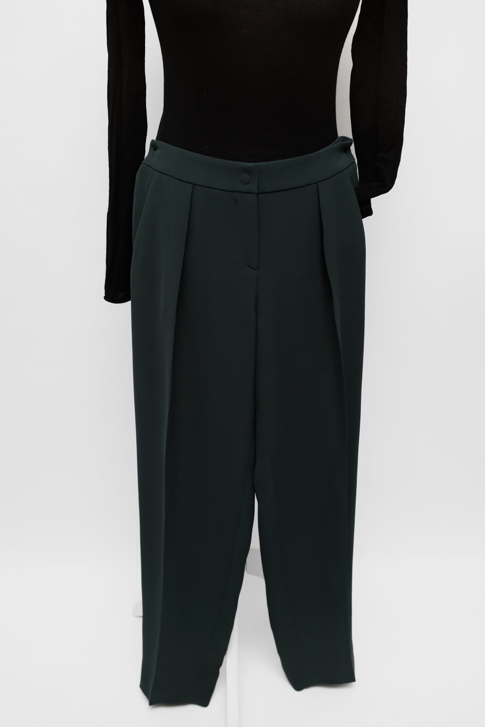 PURE SILK GIORGIO ARMANI VINTAGE GREEN PANTS