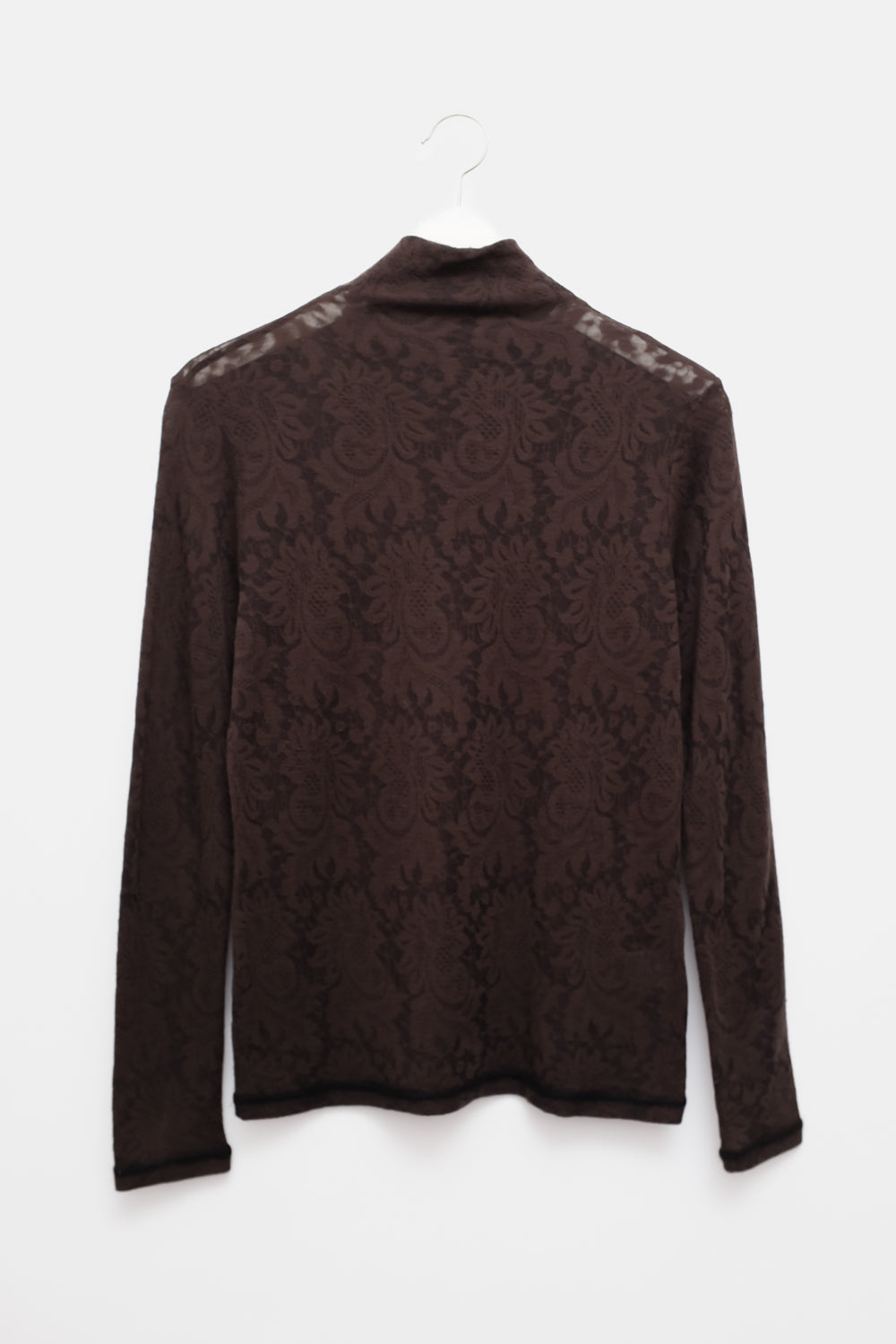 LUCID RENE LEZARD BROWN LACE WOOL SHIRT