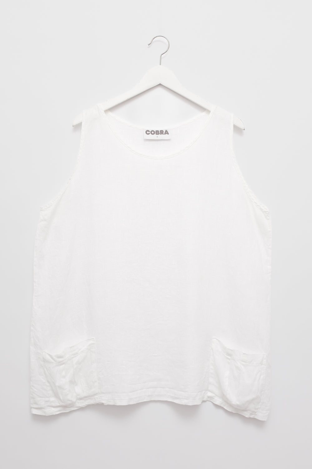 PURE LINEN LAYER WHITE OVERTANK