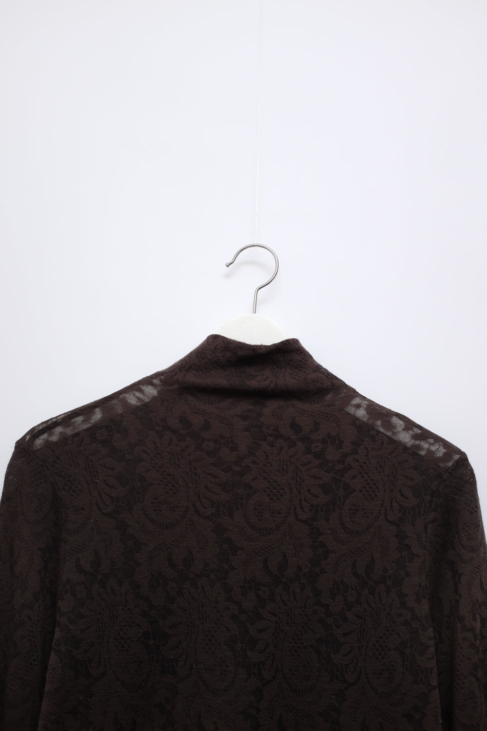 LUCID RENE LEZARD BROWN LACE WOOL SHIRT
