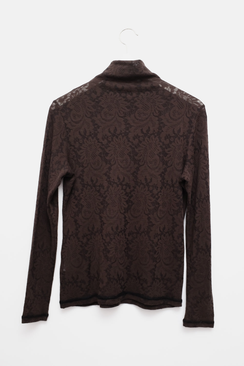 LUCID RENE LEZARD BROWN LACE WOOL SHIRT
