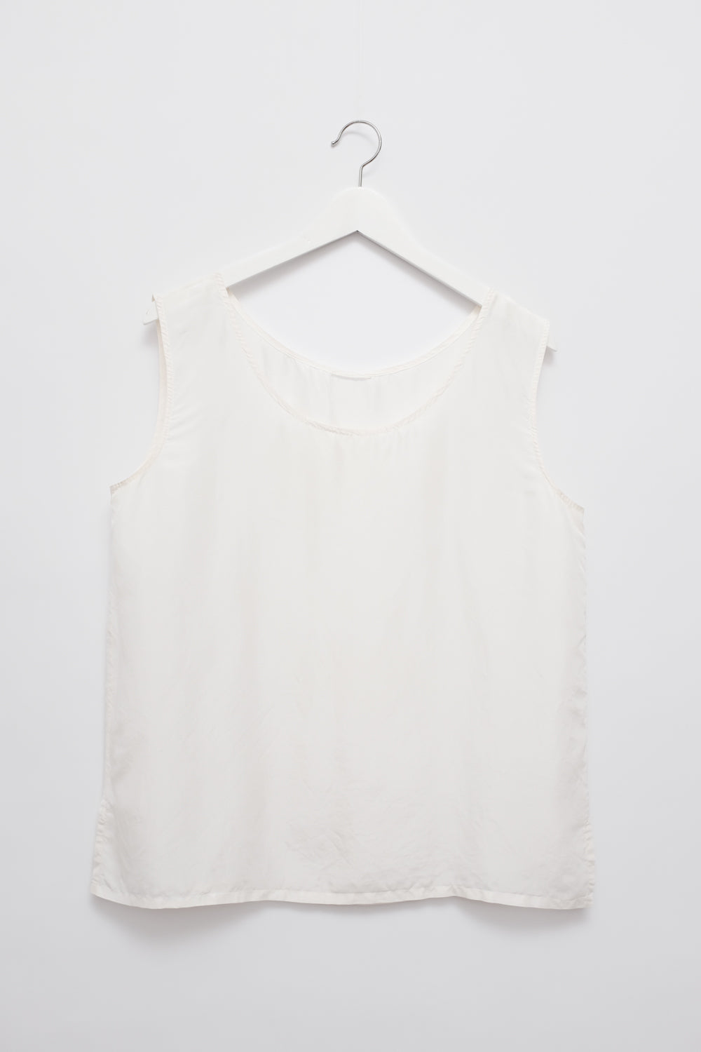 PURE SILK CREAM OVERSIZE TANKTOP