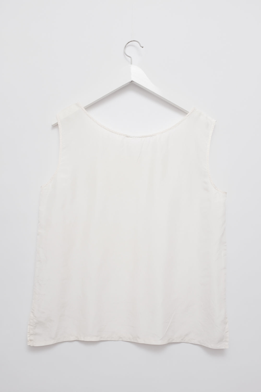PURE SILK CREAM OVERSIZE TANKTOP
