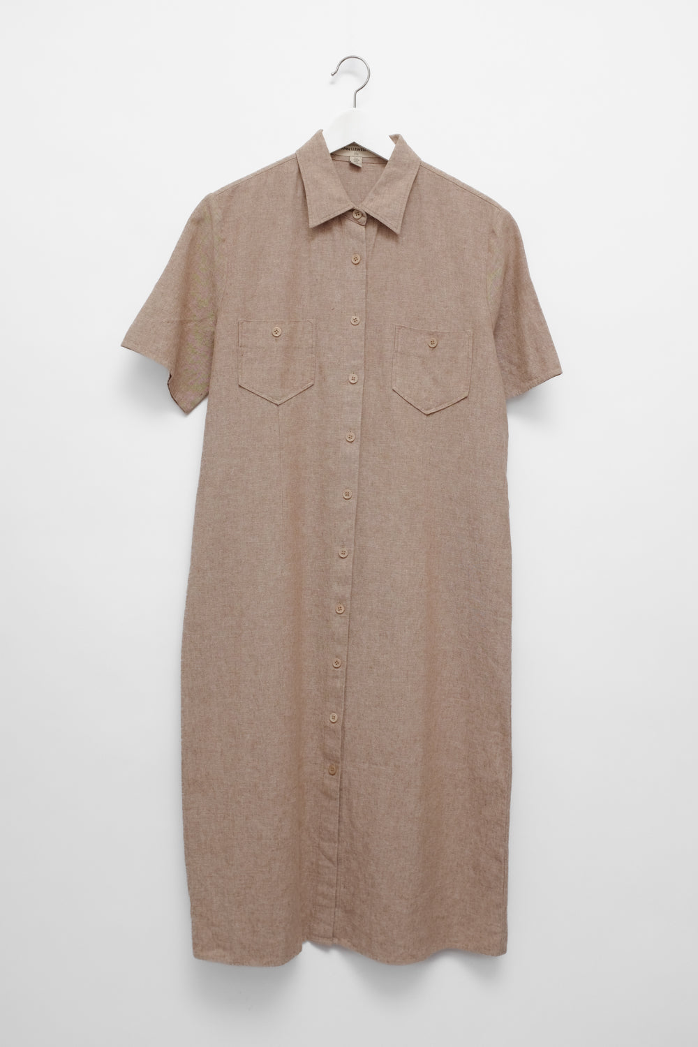PURE LINEN COTTON LONG SHIRT JACKET DRESS
