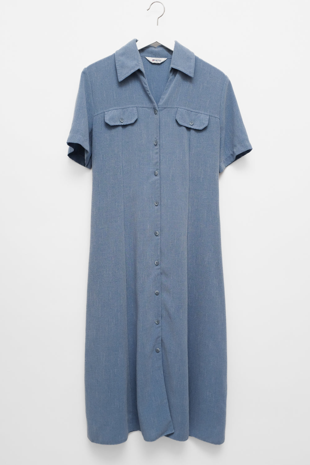 BLUE LONG VINTAGE SHIRT JACKET