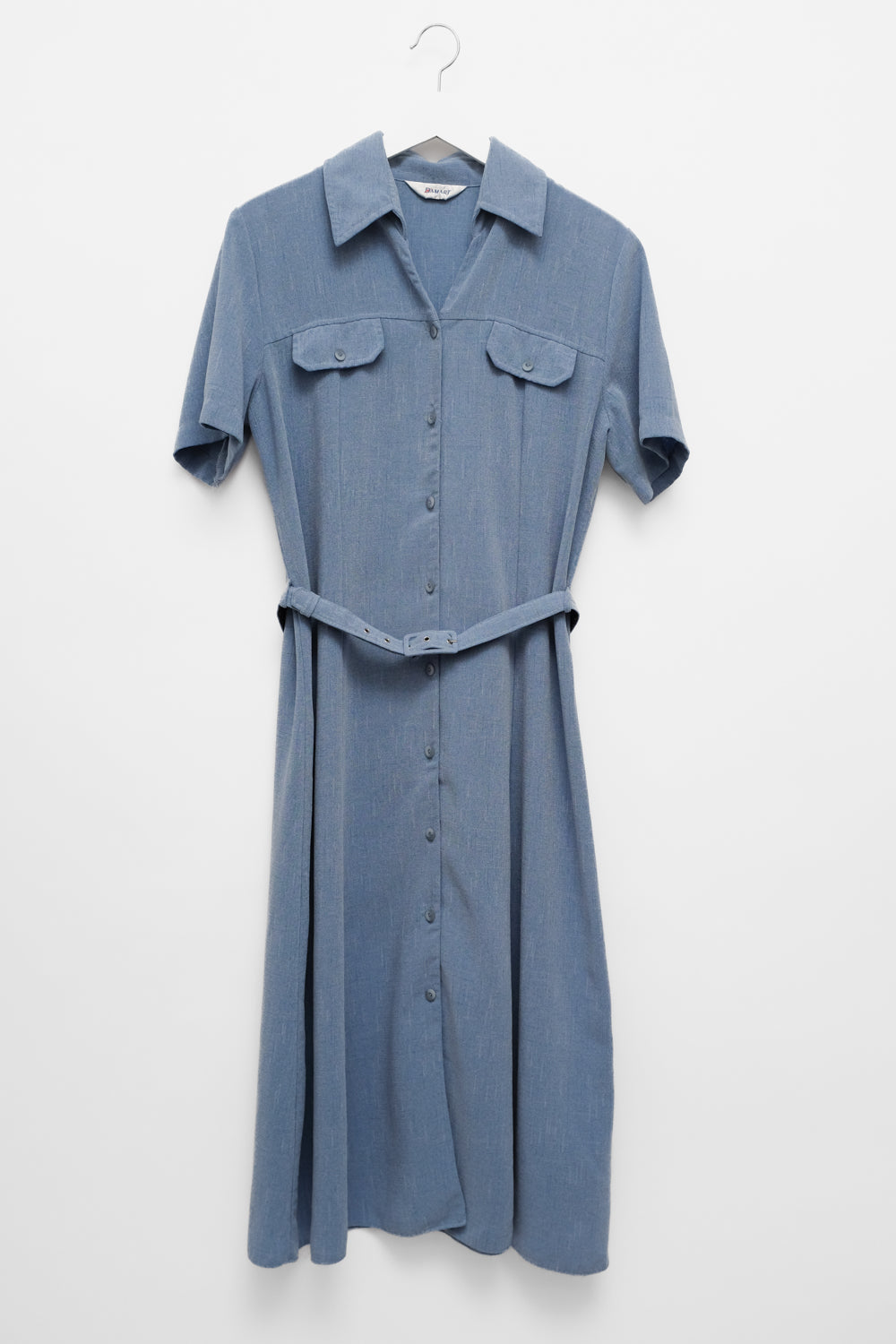 BLUE LONG VINTAGE SHIRT JACKET