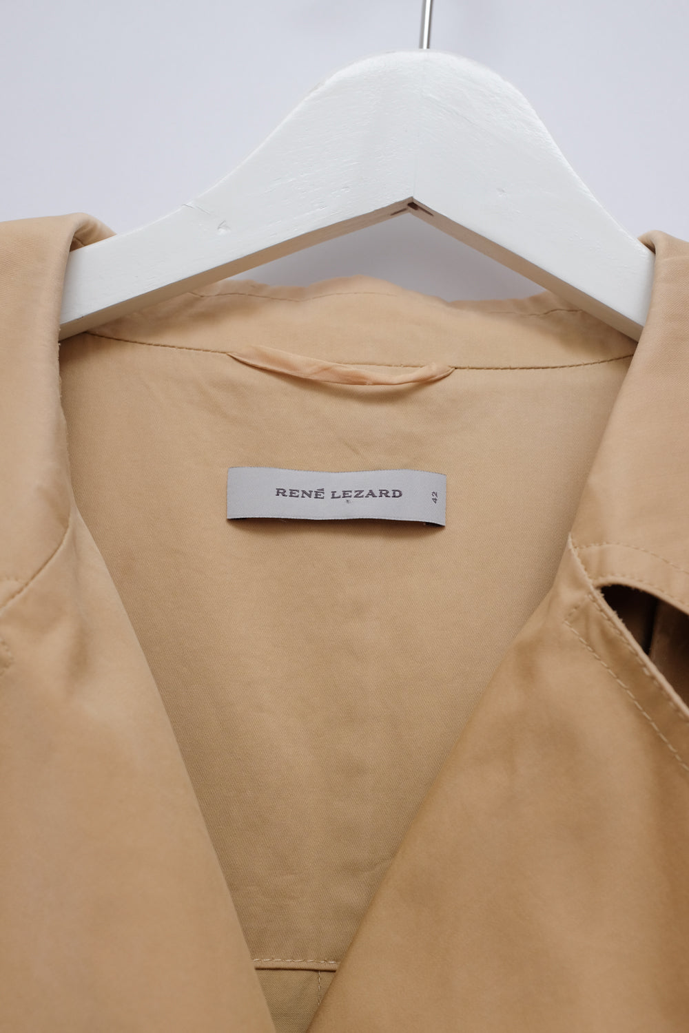 RENE LEZARD CAMEL PURE COTTON TRENCH COAT