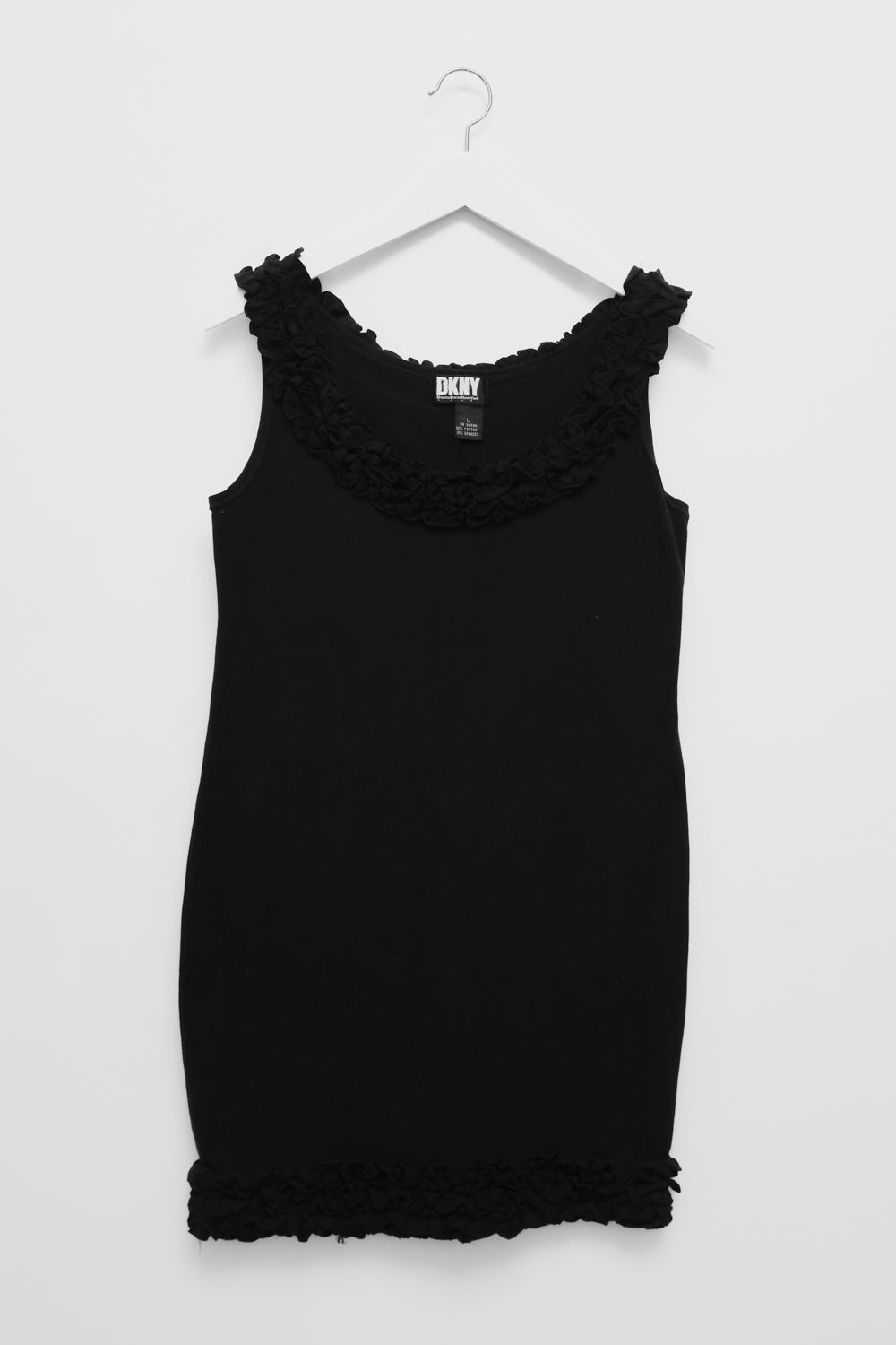 VINTAGE DKNY STRETCHY RUFFLES TANK DRESS