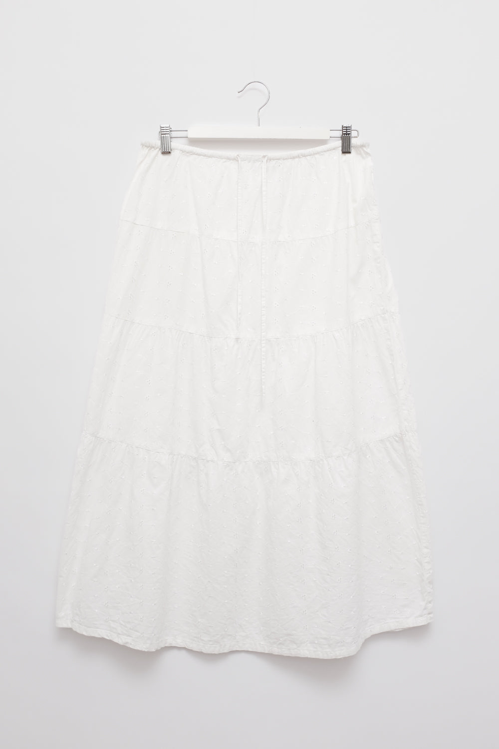 PURE COTTON LACE WHITE MAXI VINTAGE SKIRT
