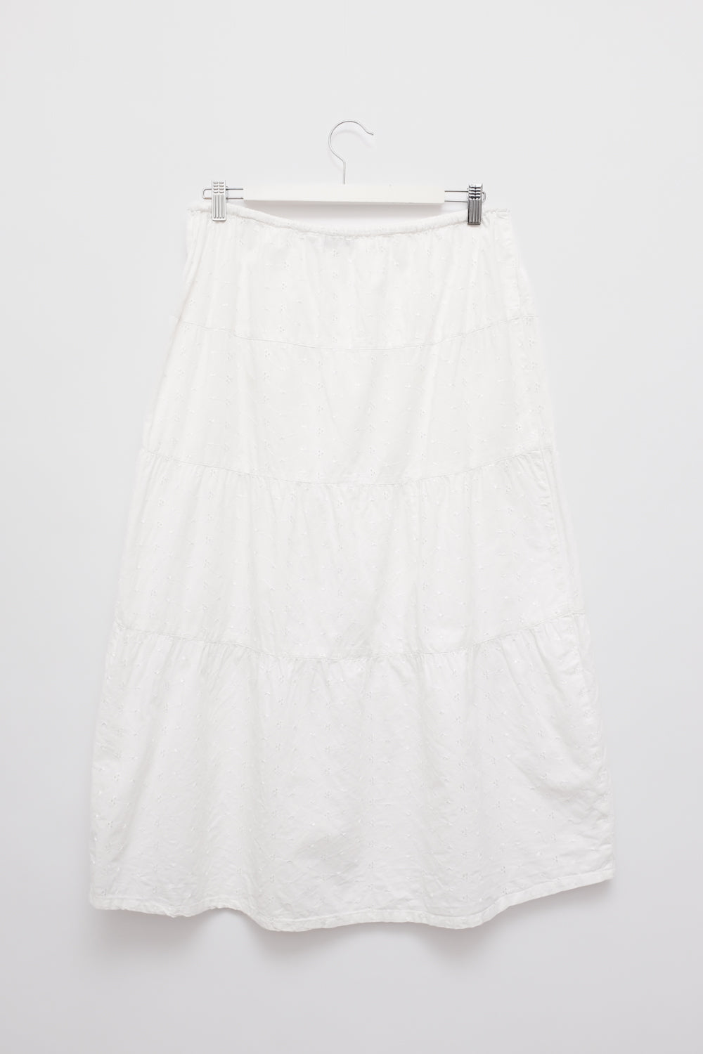 PURE COTTON LACE WHITE MAXI VINTAGE SKIRT