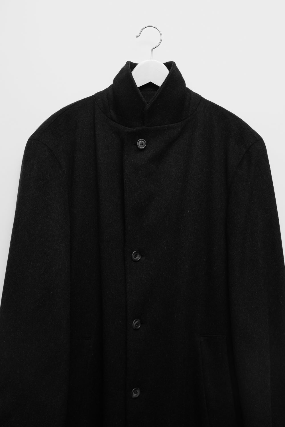 PURE CASHMERE BLACK ANTHRACITE MAXI COAT