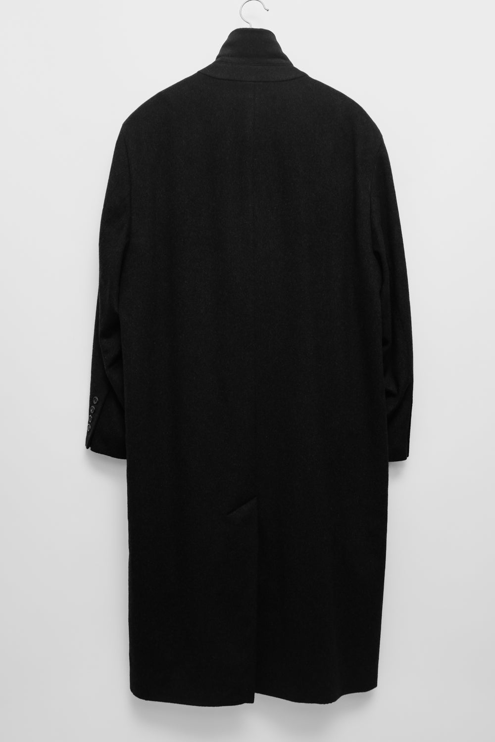 PURE CASHMERE BLACK ANTHRACITE MAXI COAT