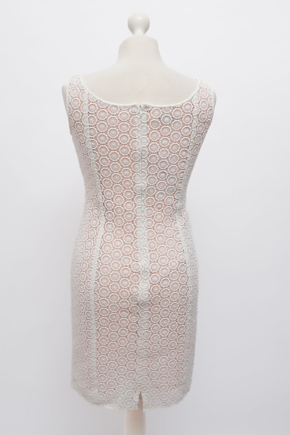 MOSCHINO VINTAGE WHITE ROSE LACE DRESS
