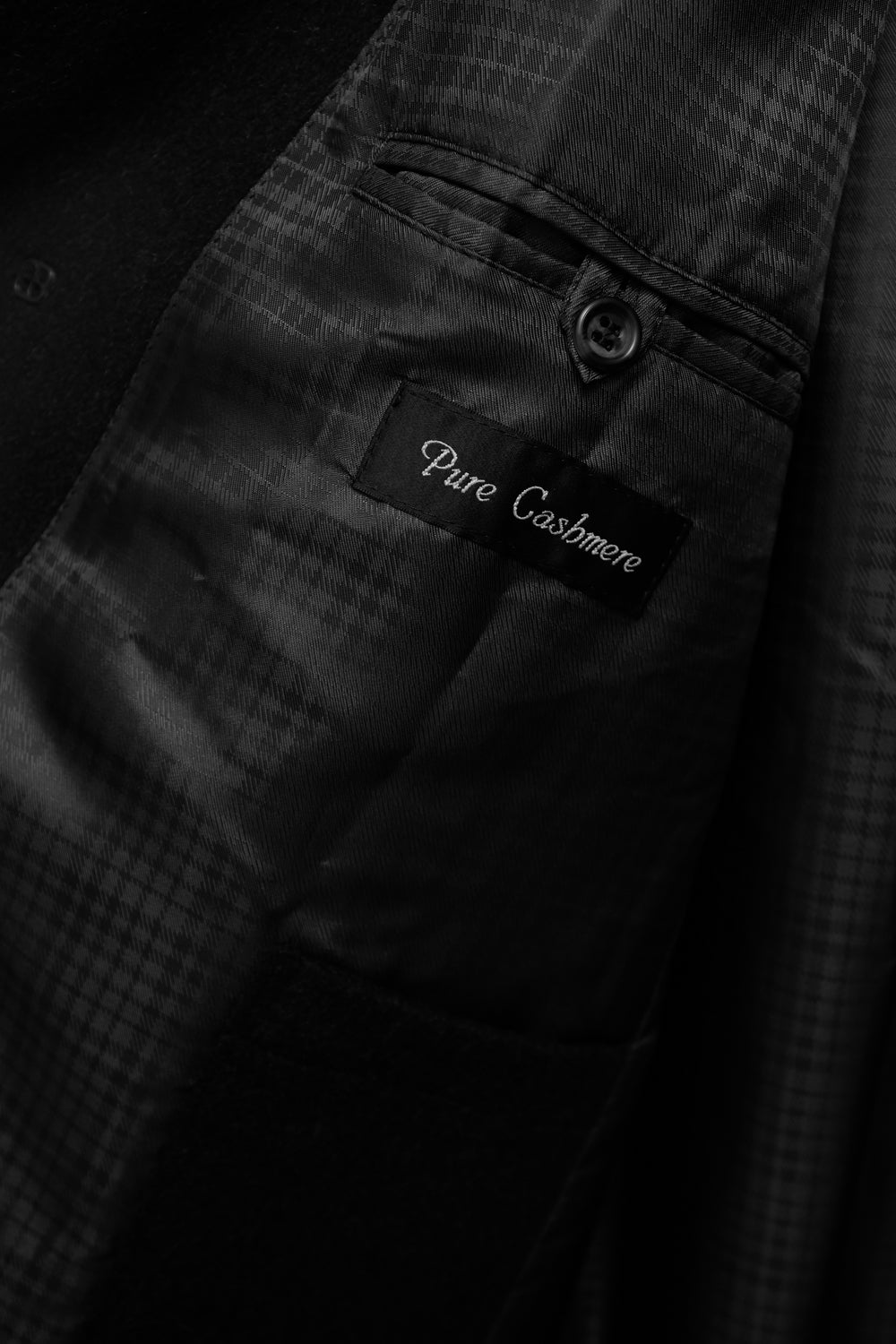 PURE CASHMERE BLACK ANTHRACITE MAXI COAT