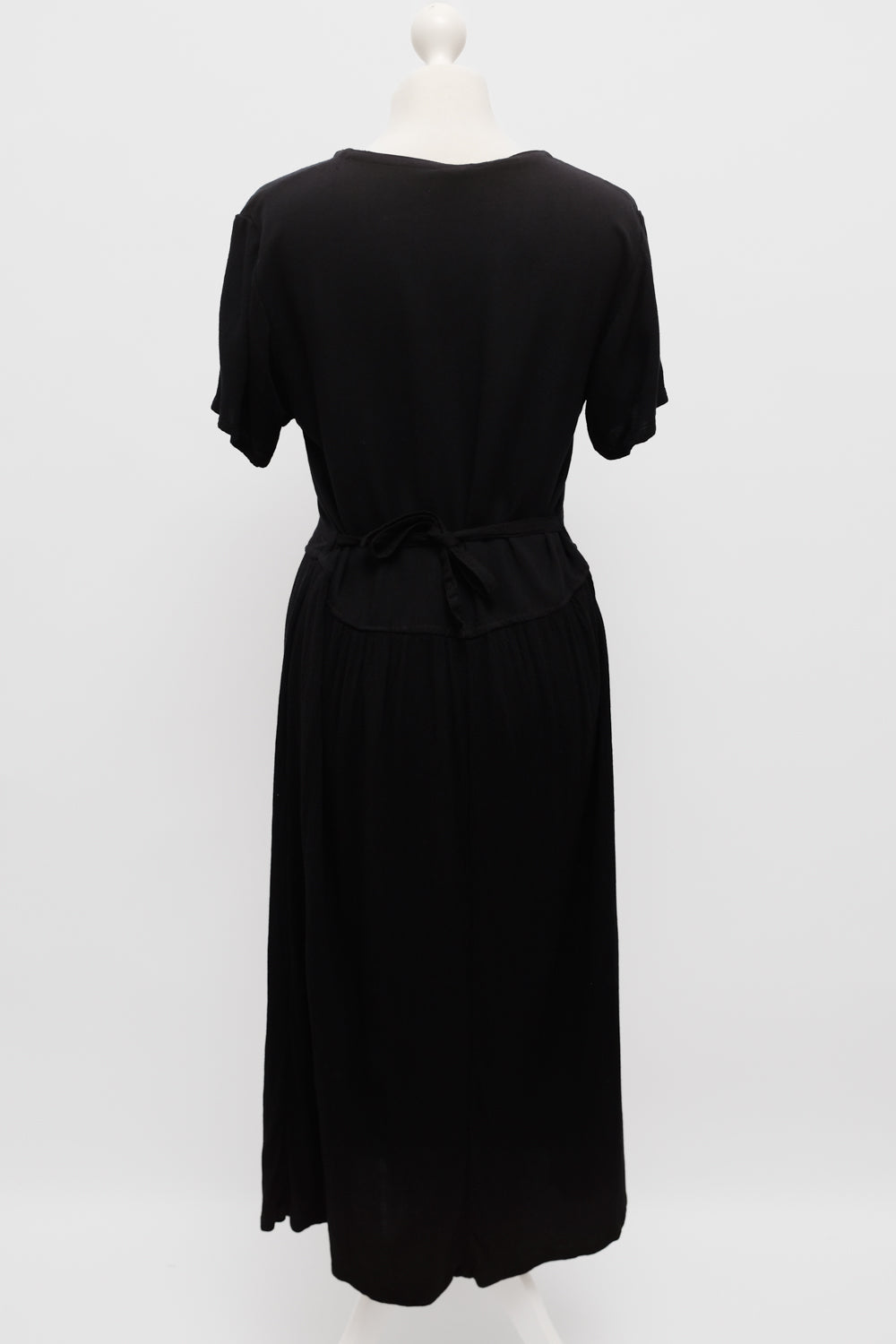 PURE COTTON BLACK MAXI VINTAGE DRESS