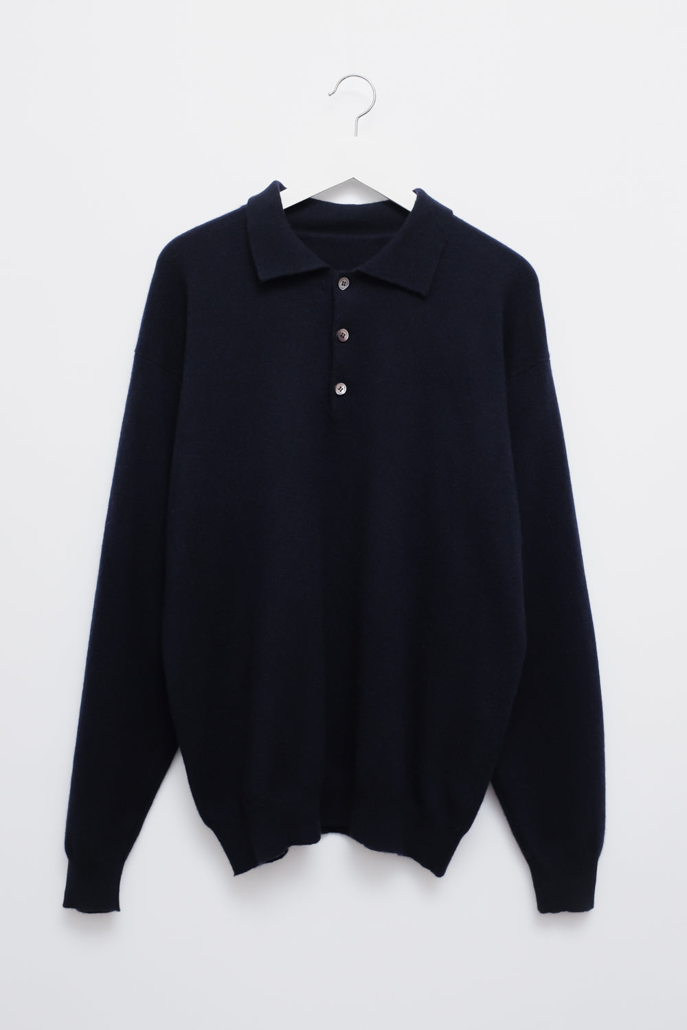 PURE CASHMERE NIGHTLBLUE POLO SWEATER