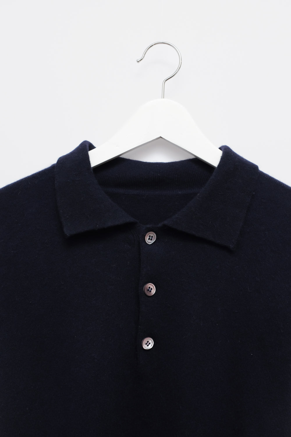 PURE CASHMERE NIGHTLBLUE POLO SWEATER