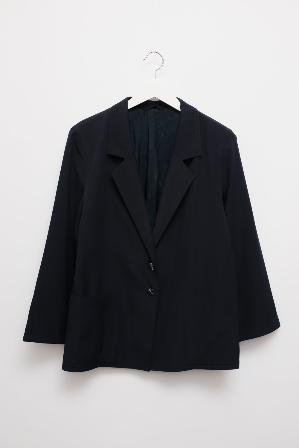 WOOL NAVY STRAIGHT VINTAGE BLAZER
