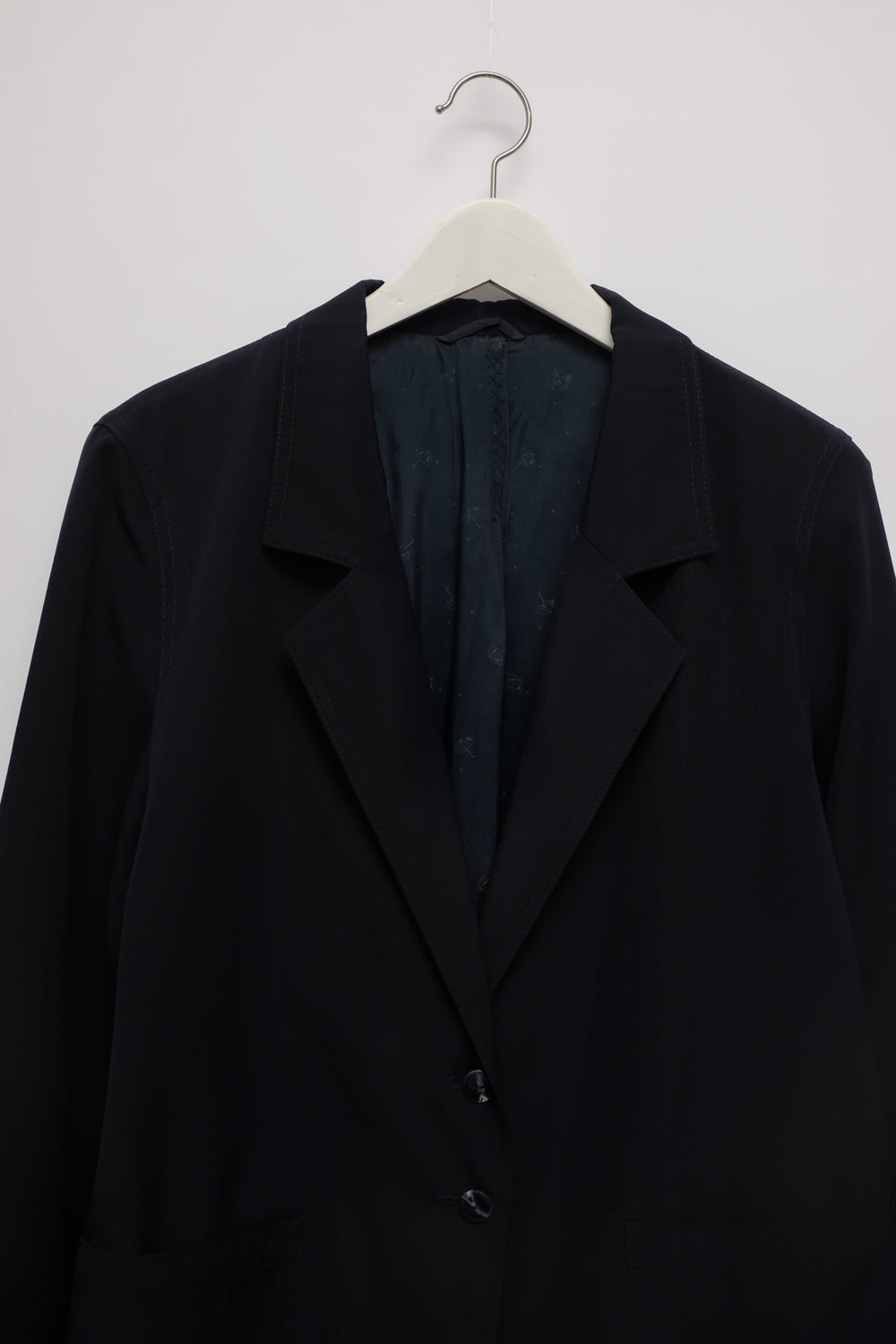WOOL NAVY STRAIGHT VINTAGE BLAZER