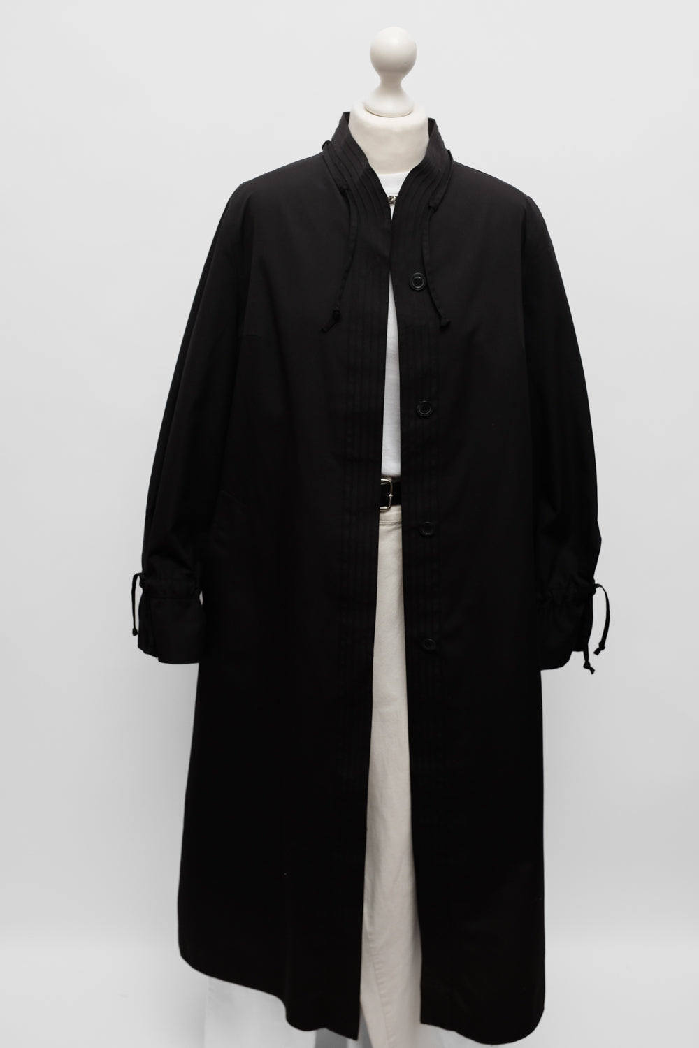 BLACK VINTAGE 1960 TRENCH COAT