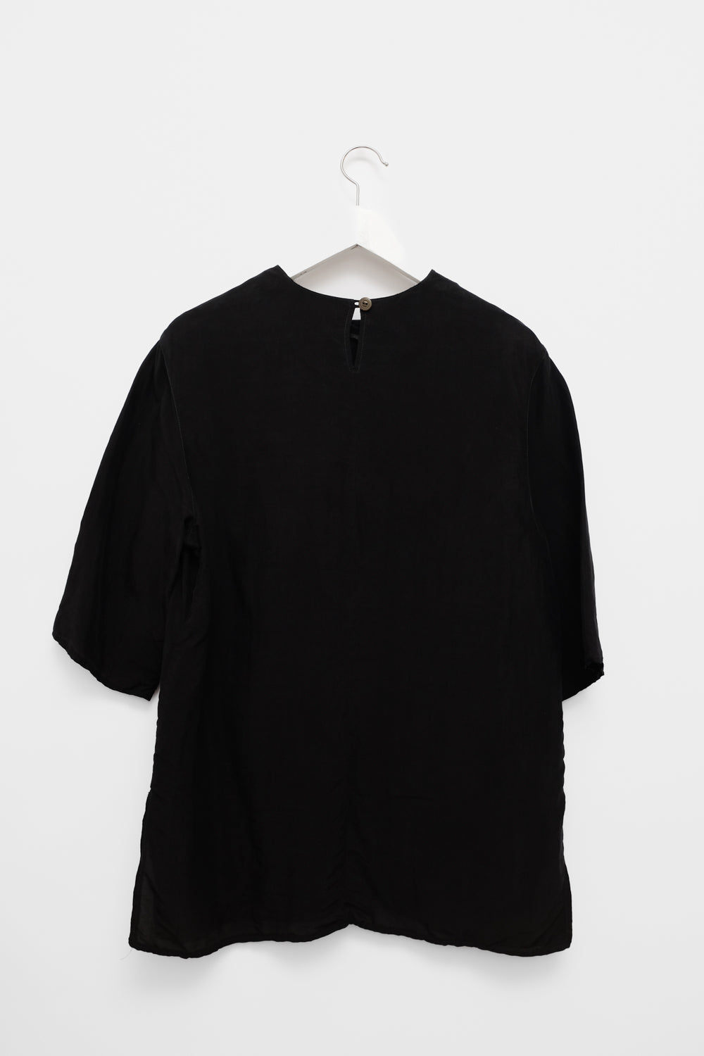 PURE SILK BLACK OVERSIZE TEE